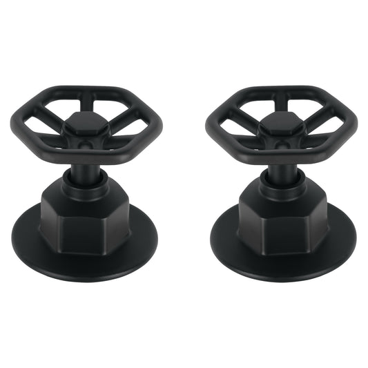 Juego de 2 manerales para regadera, volante, negro, Tubig Caja con 4, 46880