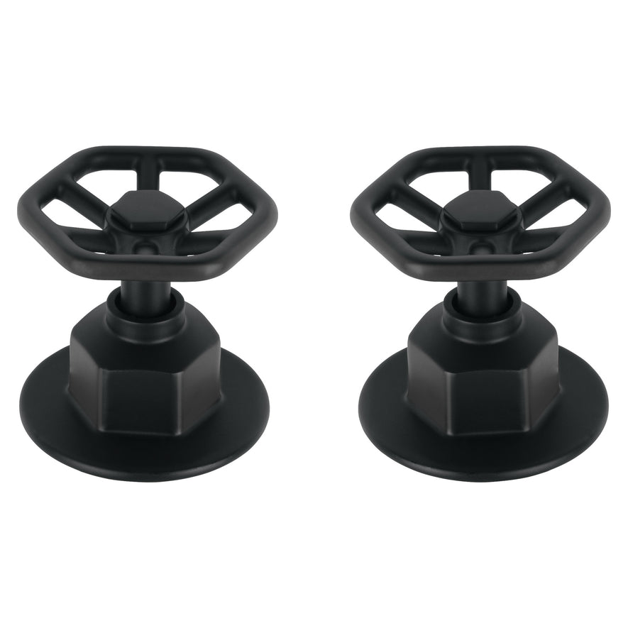 Juego de 2 manerales para regadera, volante, negro, Tubig Caja con 4, 46880