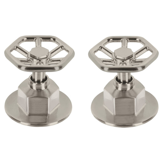 Juego de 2 manerales para regadera, volante, satín, Tubig Caja con 4, 46879