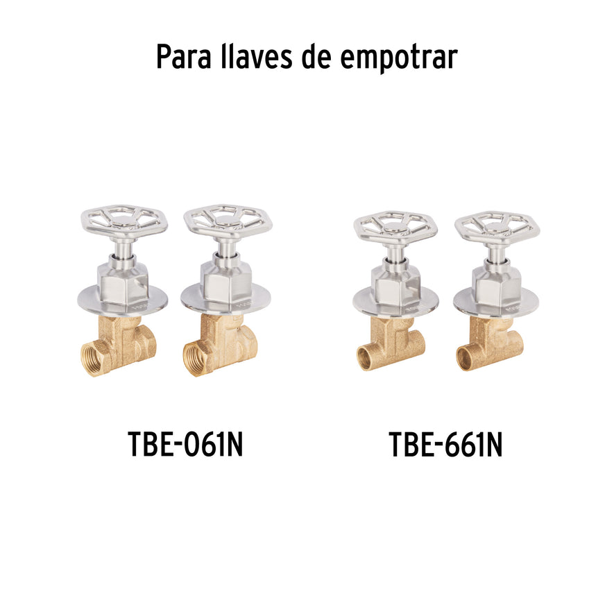 Juego de 2 manerales para regadera, volante, satín, Tubig Caja con 4, 46879