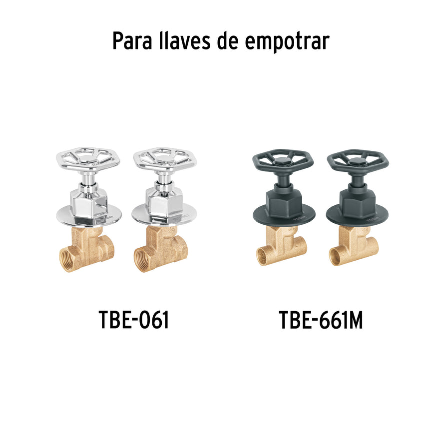 Juego de 2 manerales para regadera, volante, cromo, Tubig Caja con 4, 46878