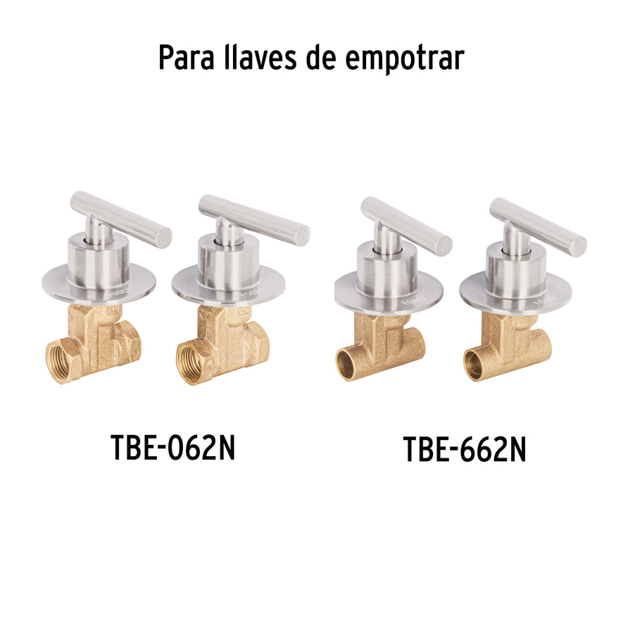 Juego de 2 manerales para regadera, palanca, satín, Tubig Caja con 4, 46876