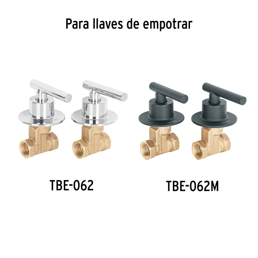 Juego de 2 manerales para regadera, palanca, cromo, Tubig Caja con 4, 46875