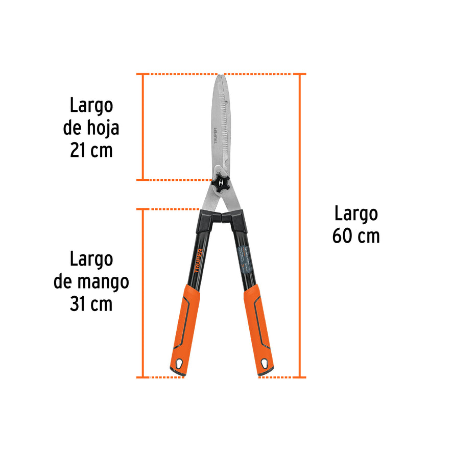 Tijera para poda 58 cm filo dentado mangos de madera c/grip Caja con 3, 18389
