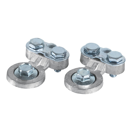 Blíster 2 terminales p/batería, plomo, poste lateral, Pretul Caja con 6, 23040