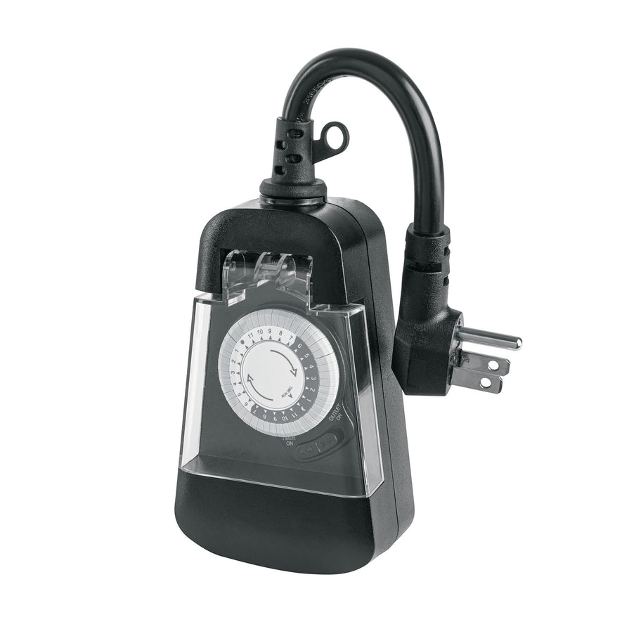 Temporizador analógico para uso en exteriores, Volteck Caja con 2, 45519