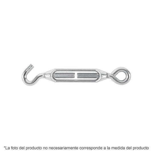 Tensor zinc 1/4' gancho-argolla, Fiero Caja con 6, 44054