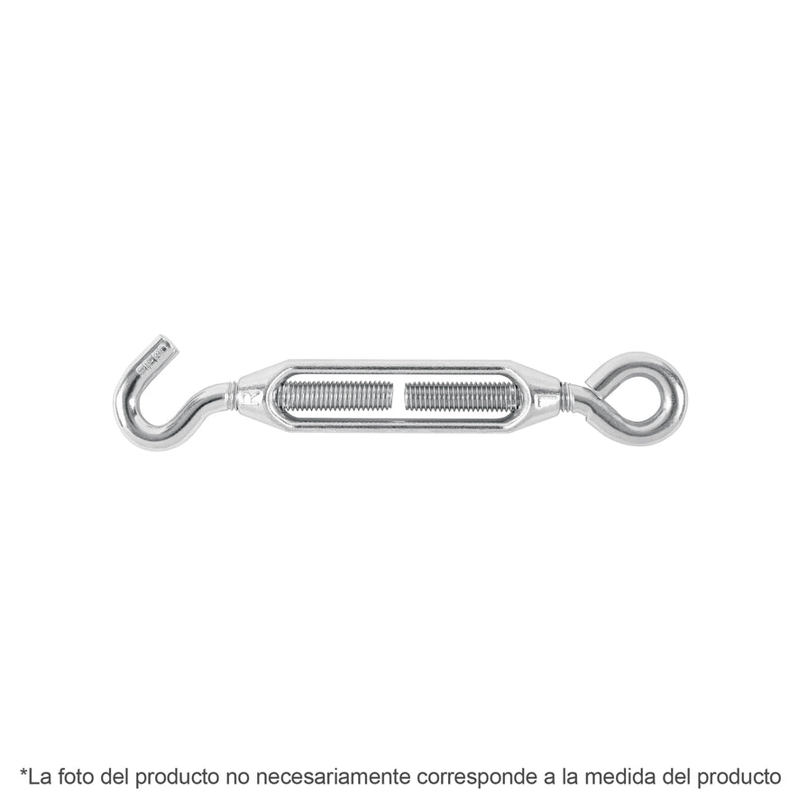Tensor zinc 1/4' gancho-argolla, Fiero Caja con 6, 44054