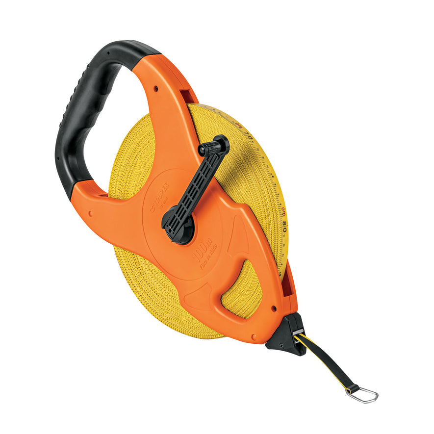 Cinta métrica larga 100m fibra de vidrio, tipo cruceta, 12645