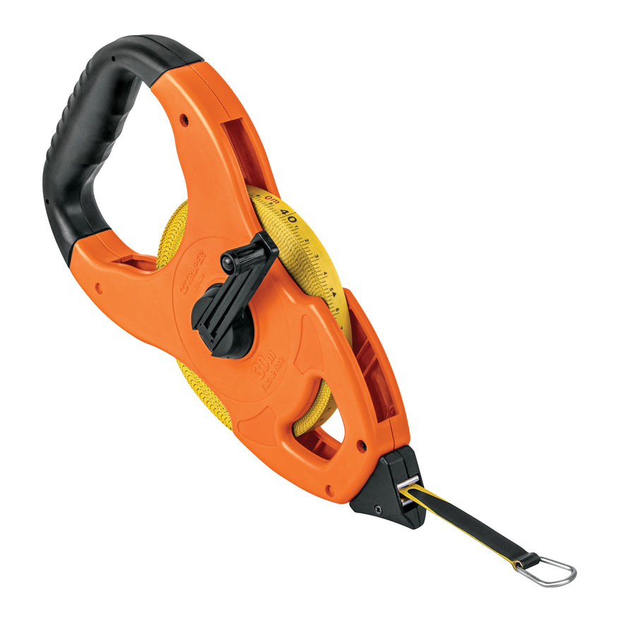 Cinta métrica larga 30m fibra de vidrio, tipo cruceta Caja con 2, 12646