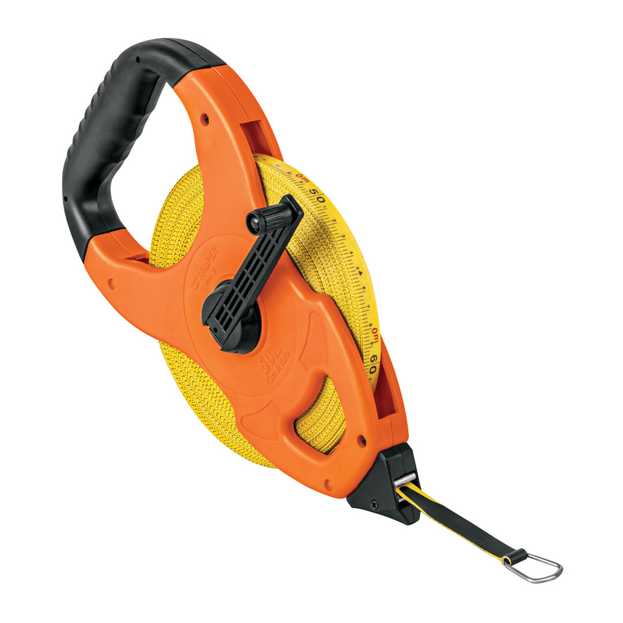 Cinta métrica larga 50m fibra de vidrio, tipo cruceta Caja con 2, 12647