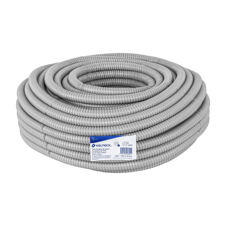 Rollo de 50 m de tubo flexible liquid tight de 1/2', Volteck, 47321