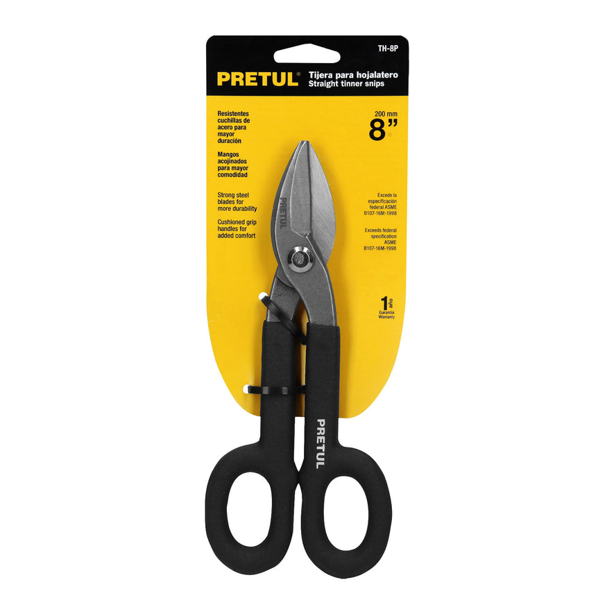 Tijera para hojalatero 8', Pretul Caja con 4, 26052