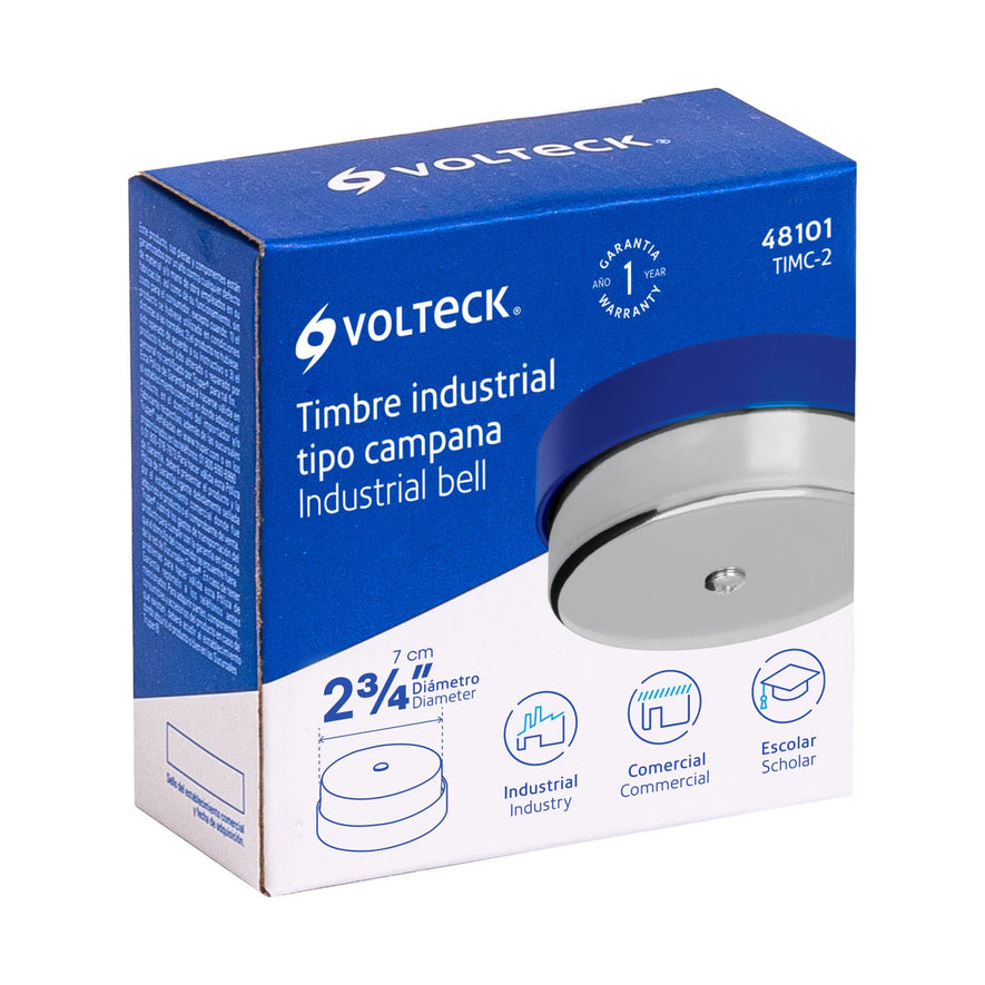 Timbre tipo campana de 2', Volteck Caja con 4, 48101