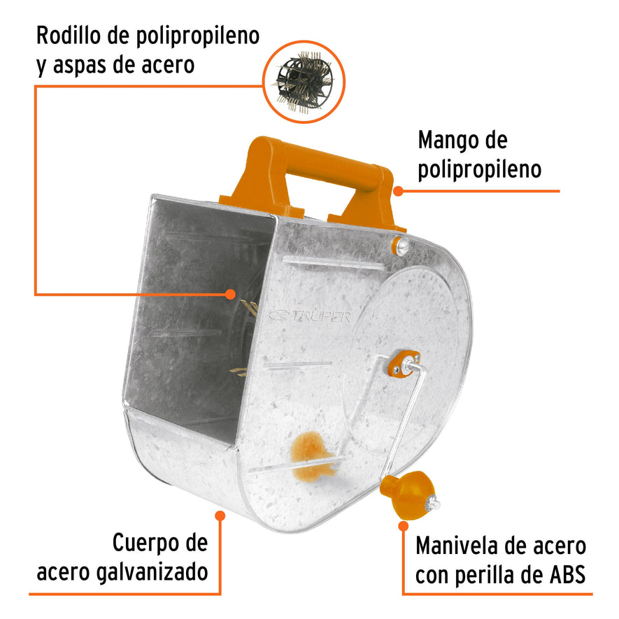 Tirolera galvanizada profesional, Truper, 13008