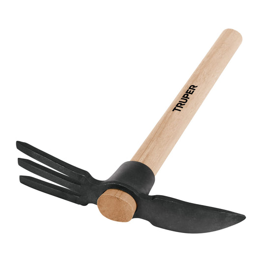 Rastrillo-pico, mango de madera 14', Truper Caja con 4, 19647