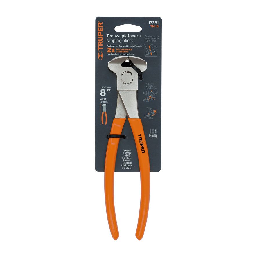 Tenaza plafonera industrial 8', Truper Caja con 3, 17381