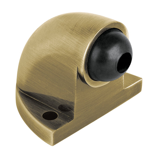 Tope tipo codo para puerta,latón antiguo, Hermex Caja con 6, 48399