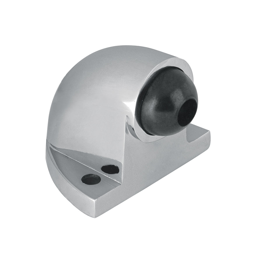 Tope tipo codo para puerta, acabado cromo,Hermex Caja con 6, 43772