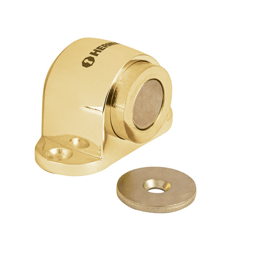 Tope para puerta magnético, acabado latón, Hermex Caja con 6, 43781