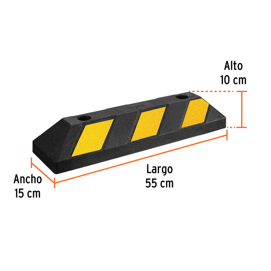 Tope de 55 cm para estacionamiento, Truper, 101592
