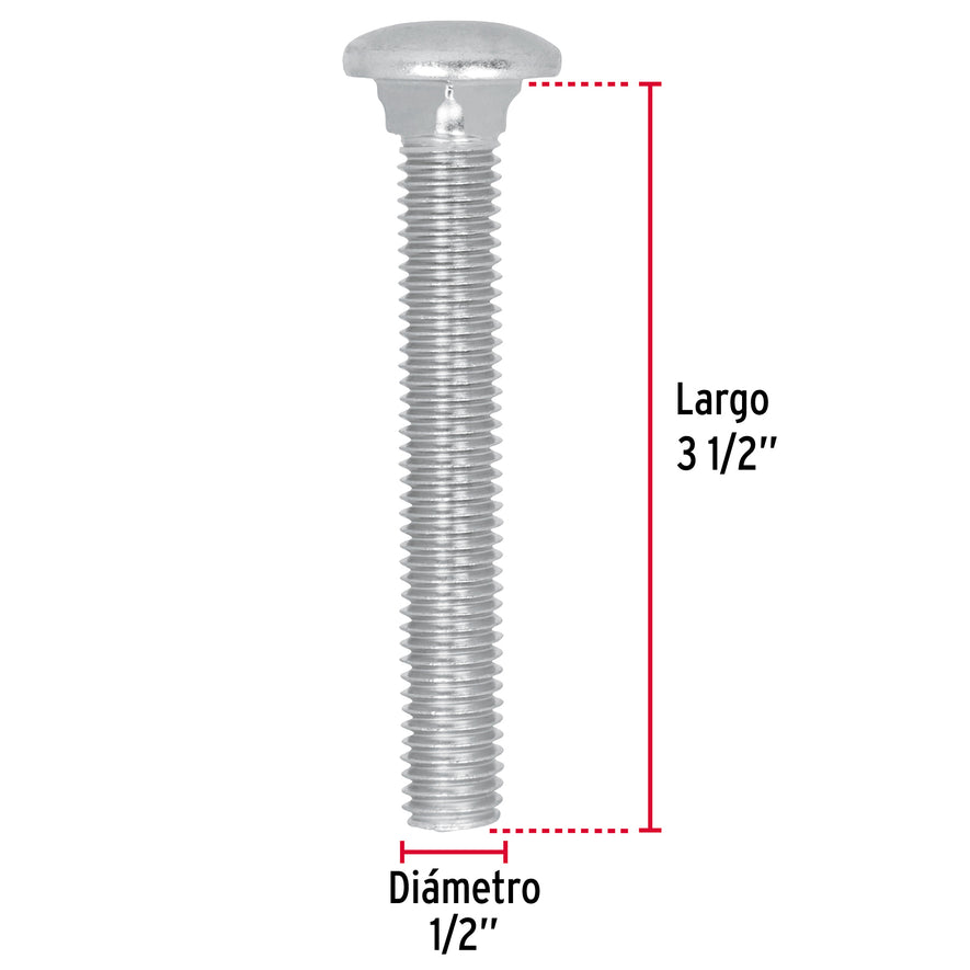 Bolsa con 20 tornillos 1/2' x 3-1/2' tipo coche, Fiero Caja con 3, 44751