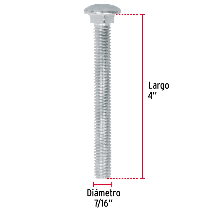 Bolsa con 20 tornillos 7/16' x 4' tipo coche, Fiero Caja con 3, 44744