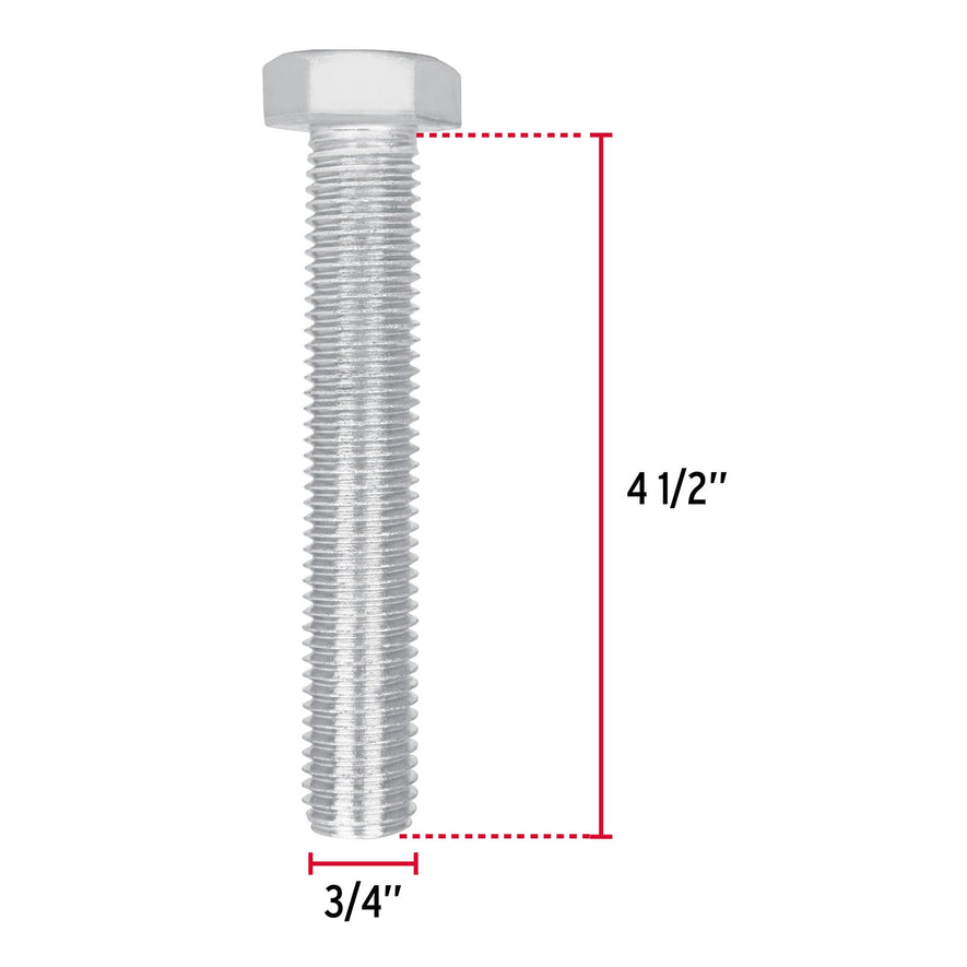 Bolsa con 4 tornillos 3/4' x 4-1/2' tipo máquina, FIERO, 44707