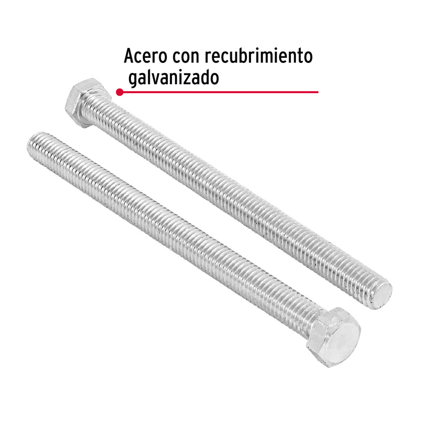Bolsa con 10 tornillos 7/16' x 6' tipo máquina, FIERO, 44664