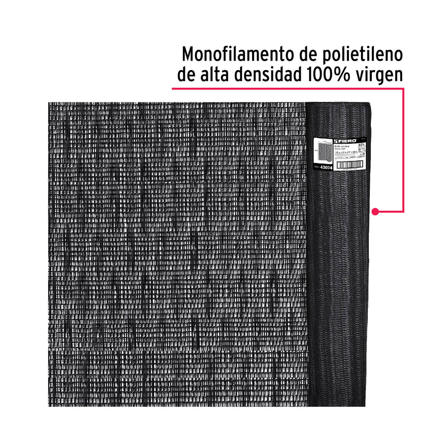 Rollo de toldo sombra 80% de 25 m x 1.85 m, Fiero, 43004
