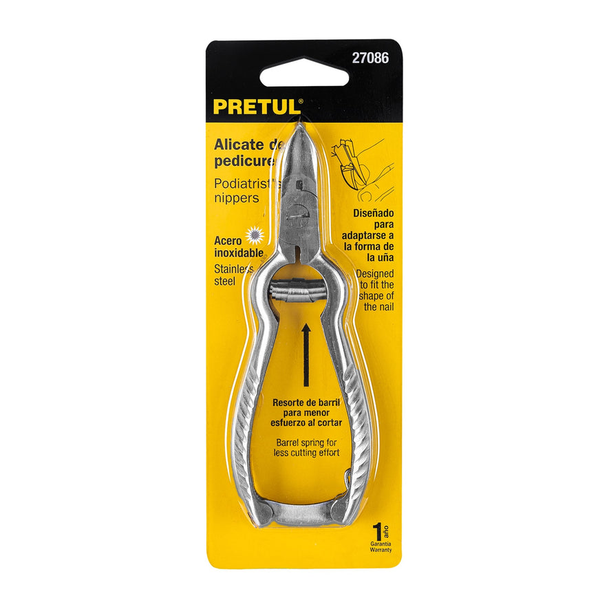 Alicate 6' de acero inoxidable para pedicure, Pretul Caja con 6, 27086