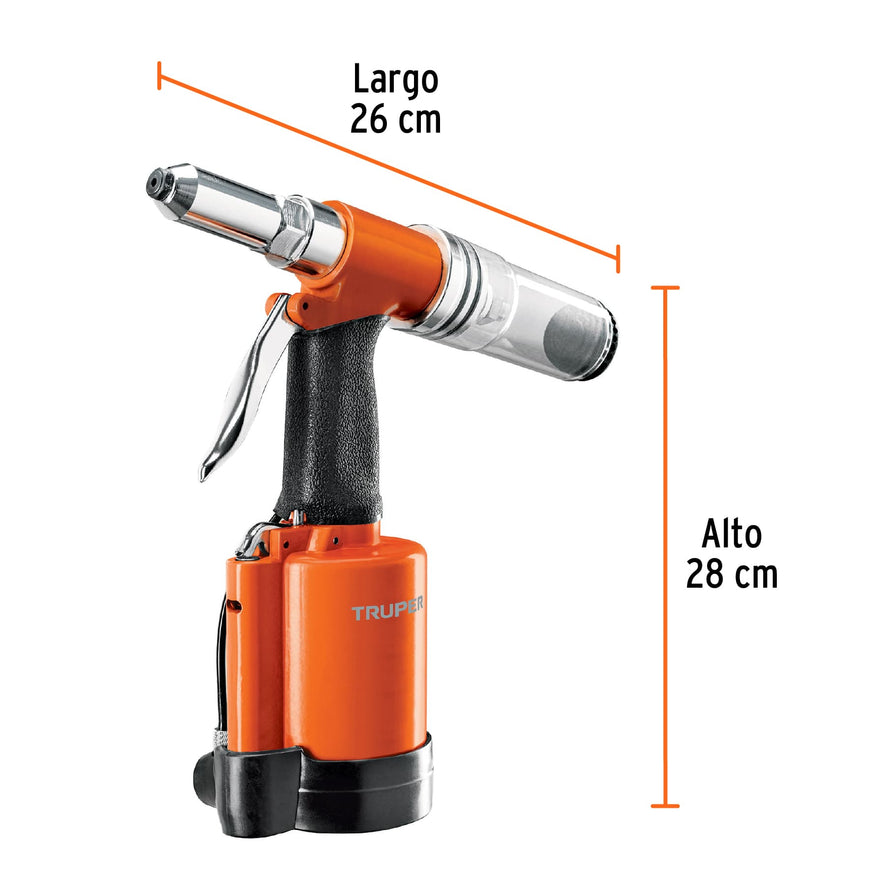 Remachadora neumática 3/16', Truper, 101896
