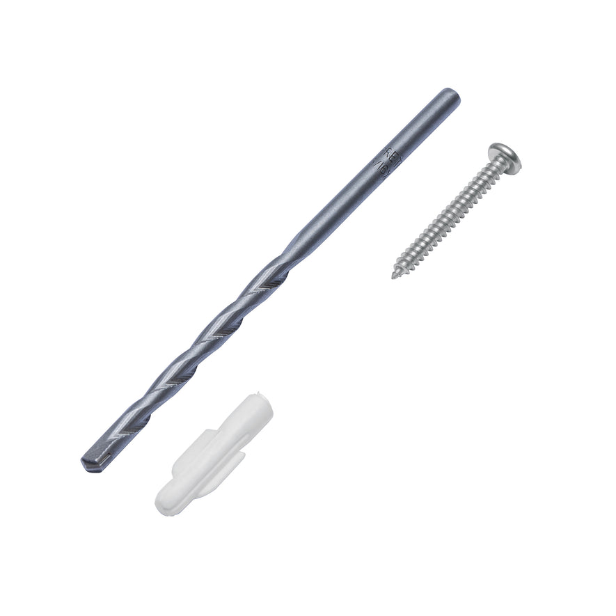 Kit de 20 taquetes 3/16' con pijas #6 y 1 broca 3/16', Fiero Caja con 10, 40158