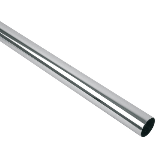 Tubo redondo para clóset, 3.0 m, acero cromado, Hermex Caja con 10, 48974