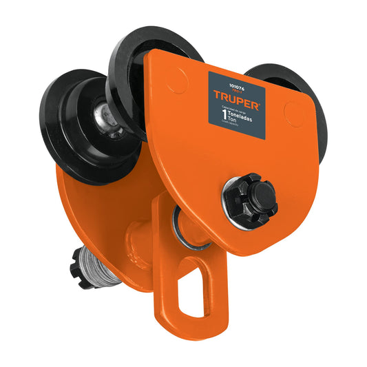 Trole de carga 1 ton para vigas IPS e IPR, ajustable, Truper, 101076