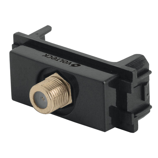 Toma de televisión, línea Italiana, color negro, Volteck Caja con 12, 47610