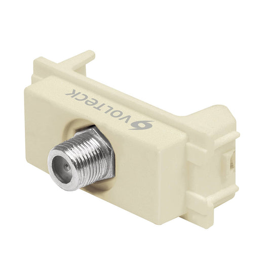 Toma de televisión, línea Italiana, color marfil, Volteck Caja con 12, 48106