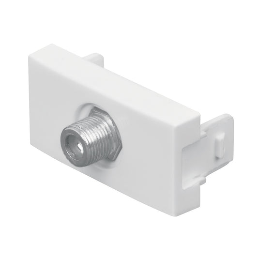 Toma de televisión, línea Oslo, color blanco, Volteck Caja con 12, 48326