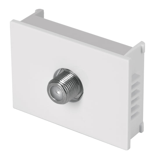 Toma de televisión, 1.5 módulos, línea Española, blanco Caja con 12, 47055