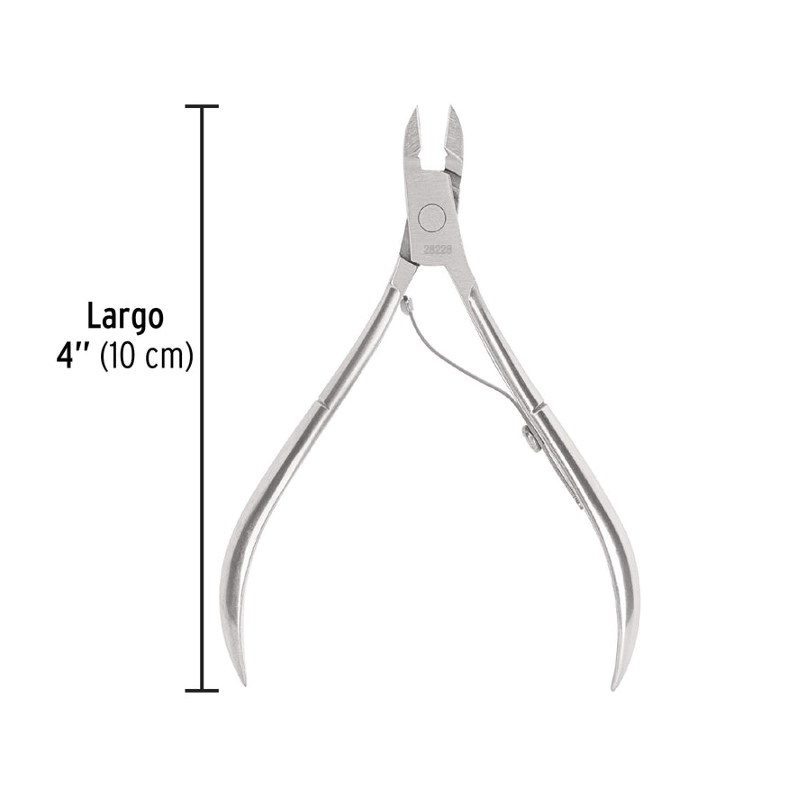 Alicate para manicure 4', cabeza recta, punta corta, PRETUL Caja con 6, 28228