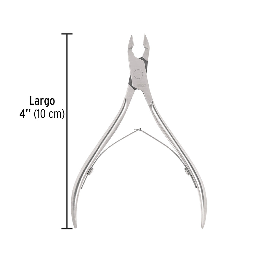 Alicate para manicure 4' cabeza recta, punta mediana, PRETUL Caja con 6, 28227