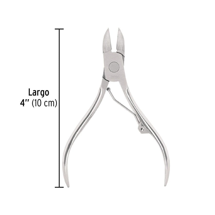 Alicate para pedicure 4', cabeza curva, punta fina, PRETUL Caja con 6, 28231