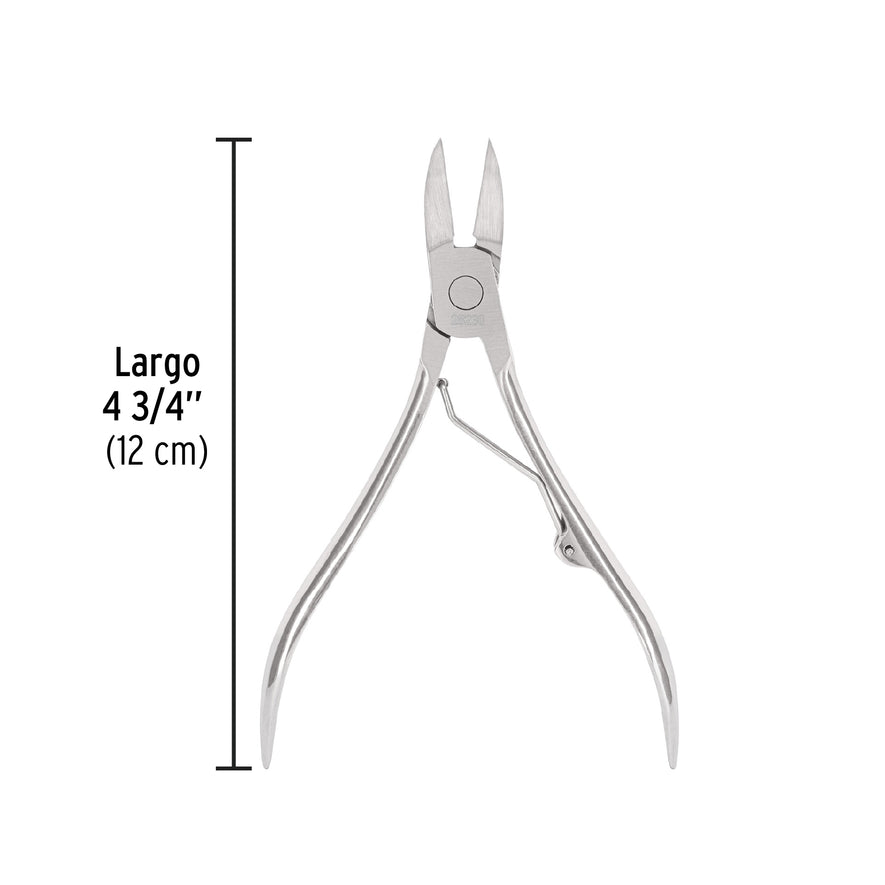 Alicate para pedicure 4-3/4', cabeza curva, extrafina,PRETUL Caja con 6, 28230