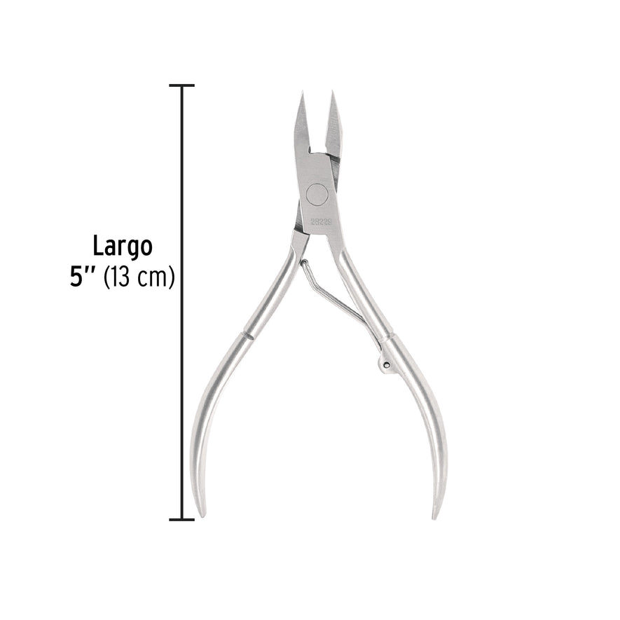 Alicate para pedicure 5' cabeza plana punta extrafina,PRETUL Caja con 6, 28229