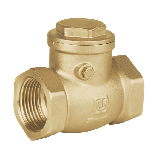 Válvula check horizontal de latón, 1', Foset Caja con 6, 48512
