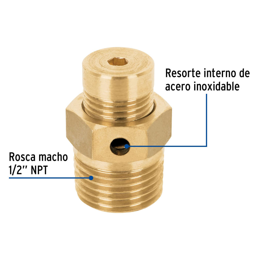 Válvula de alivio 1/2', Foset Caja con 6, 40011