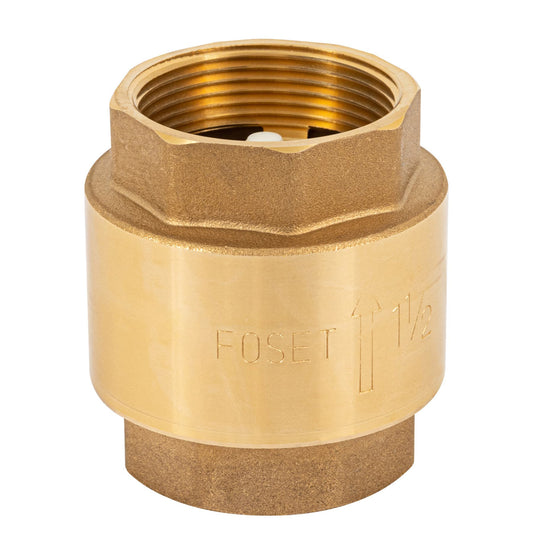 Válvula de retención de latón 1-1/2', Foset Caja con 6, 49069