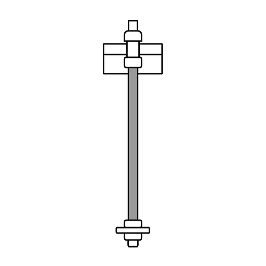 Varilla roscada de 1 m x 3/8', Fiero Caja con 12, 42413