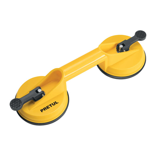 Ventosa de plástico para vidrio, 2 copas de succión, Pretul Caja con 4, 23051