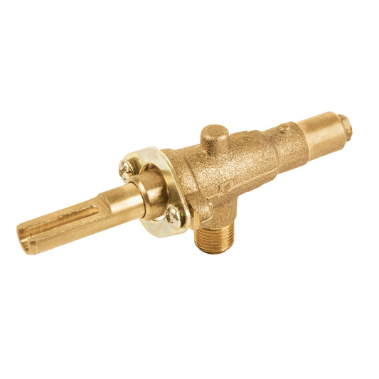 Válvula horizontal de latón 1/8' para gas LP, sin maneral Caja con 6, 49977